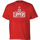 Los Angeles Clippers Primary Logo WEM T-Shirt - Red,baseball caps,new era cap wholesale,wholesale hats